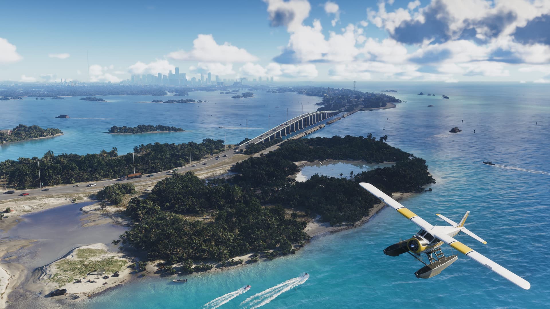 Official GTA VI screenshot showing the Leonida Keys setting