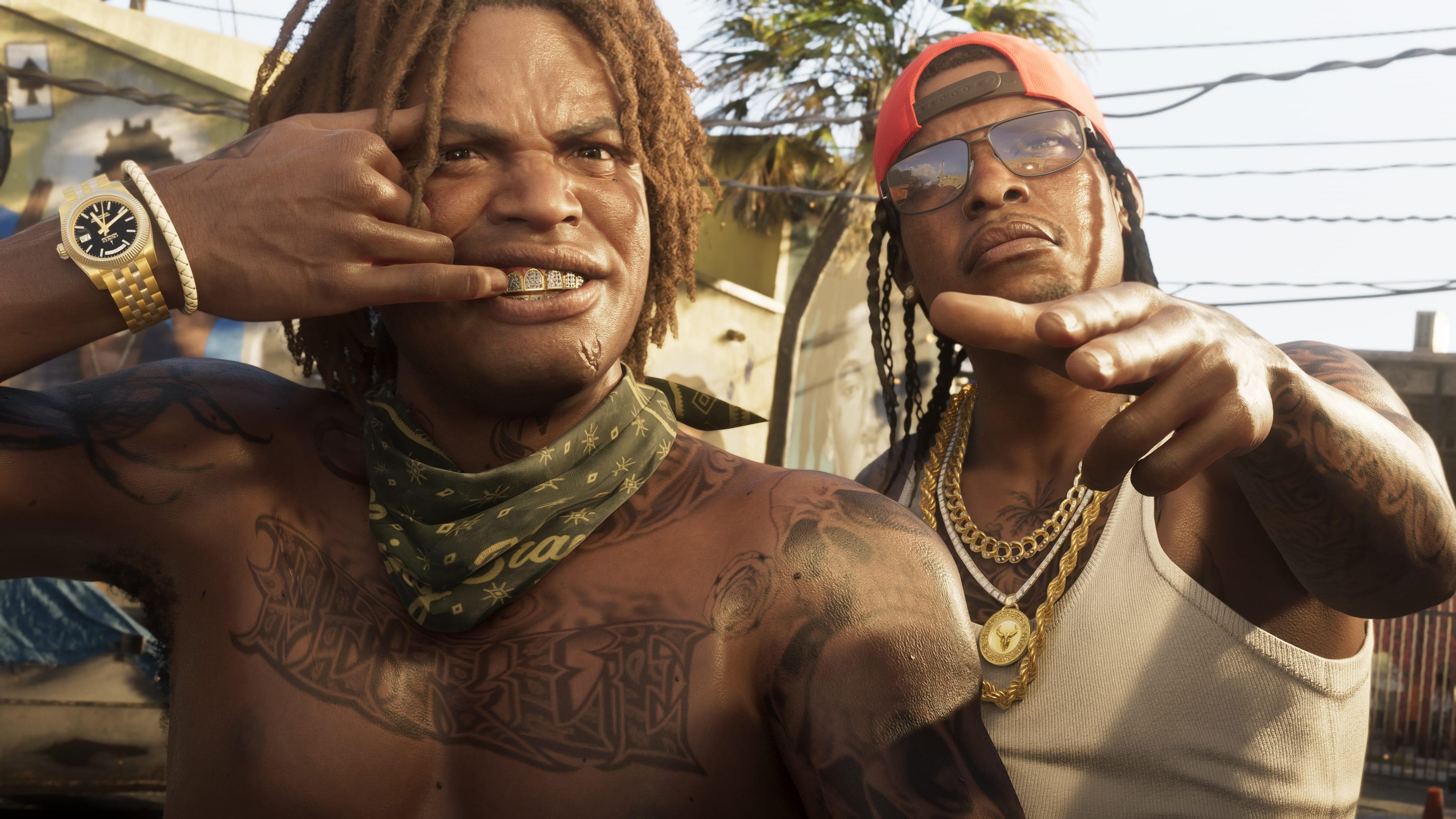 Official GTA VI screenshot showing Vice City nightlife